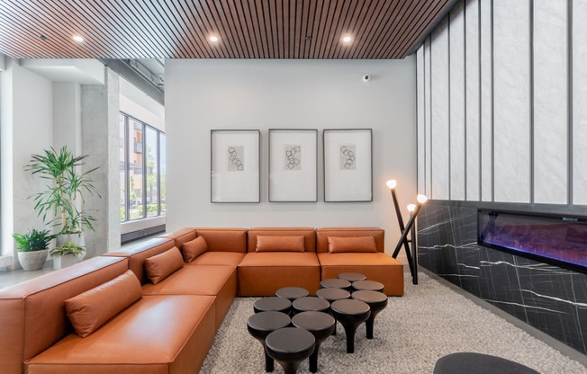 Lounge area at TREO Apartments in Tremont Ohio