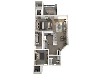 2 beds, 2 baths, 1,061 sqft, $1,875