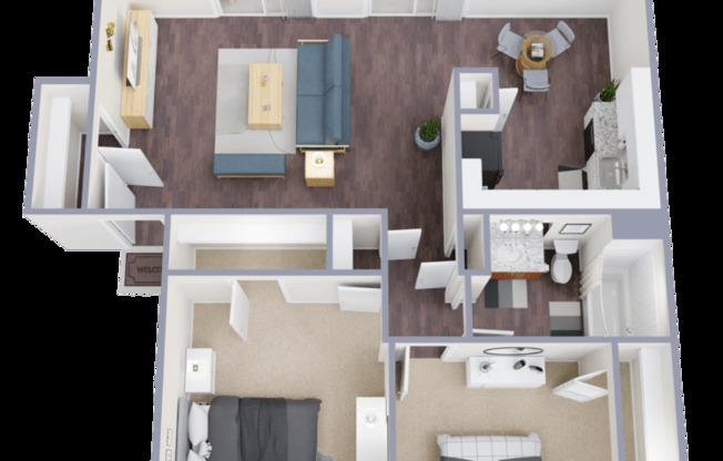 2 beds, 1 bath, 899 sqft, $1,180