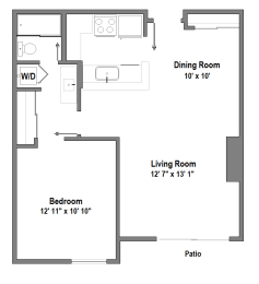 1 bed, 1 bath, 725 sqft, $2,150