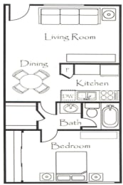 1 bed, 1 bath, 600 sqft, $1,150