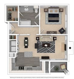 1 bed, 1 bath, 751 sqft, $1,171