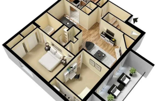 2 beds, 2 baths, 1,074 sqft, $2,195, Unit 2025A-201A