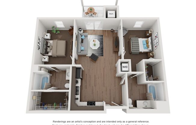 2 beds, 2 baths, 1,041 sqft, $1,800, Unit 4 - 140