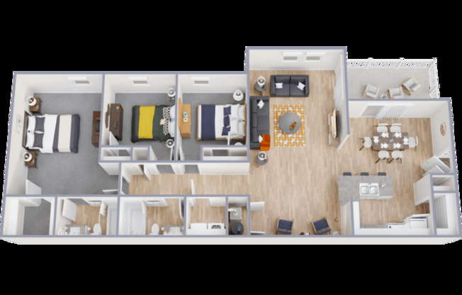 3 beds, 2 baths, 1,340 sqft, $1,674