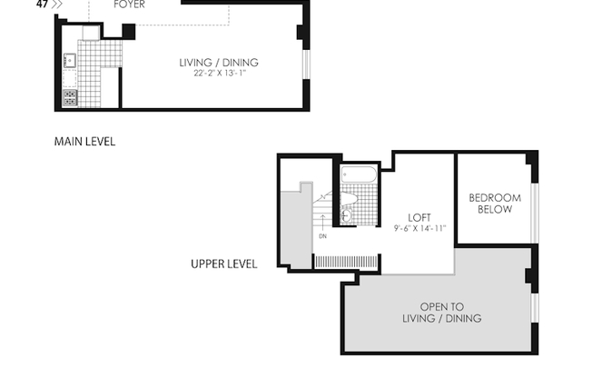 1 bed, 2 baths, $8,775, Unit 447