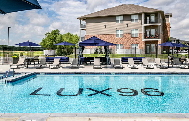 Sparkling Pool at The Apartments at Lux 96 in Papillion, NE