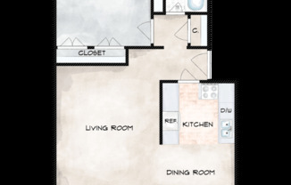 1 bed, 1 bath, 685 sqft, $1,725