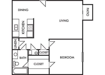 1 bed, 1 bath, 745 sqft, $1,084