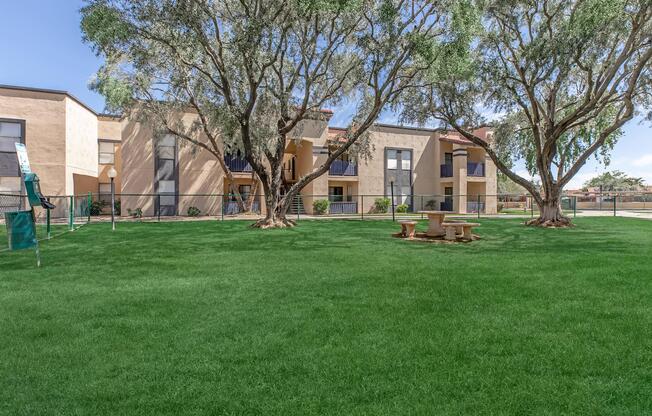 a large lawn in front of a house