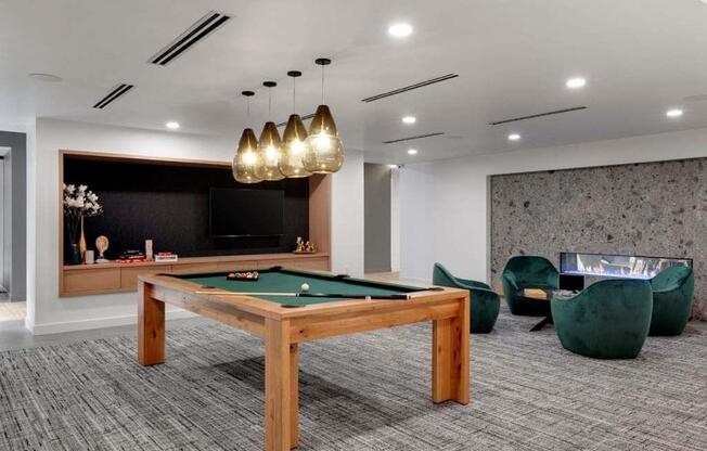 pool table in resident clubroom