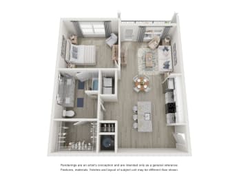 1 bed, 1 bath, 797 sqft, $1,469