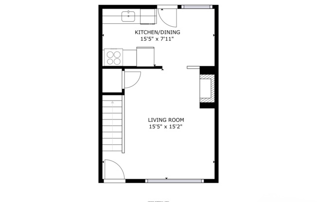 2 beds, 1 bath, 715 sqft, $2,450, Unit 418-1