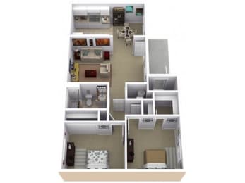 2 beds, 1 bath, 865 sqft, $1,420