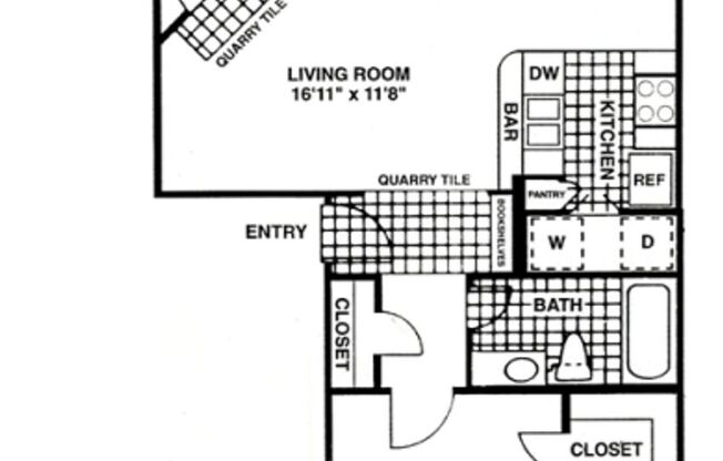 1 bed, 1 bath, 710 sqft, $1,000, Unit 1405