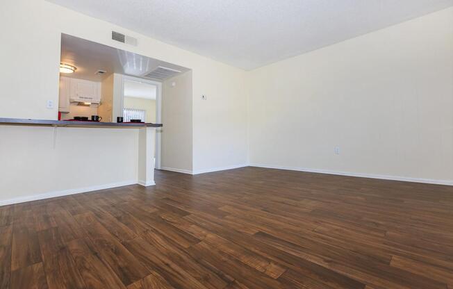 a room with a wooden floor