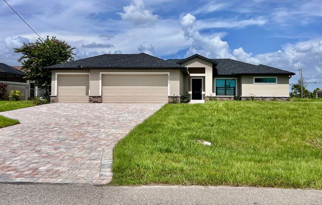 2523 NW 26th Ave. Cape Coral - Brand New Single House with 4 bed 2 bath 3 car garage and Fence
