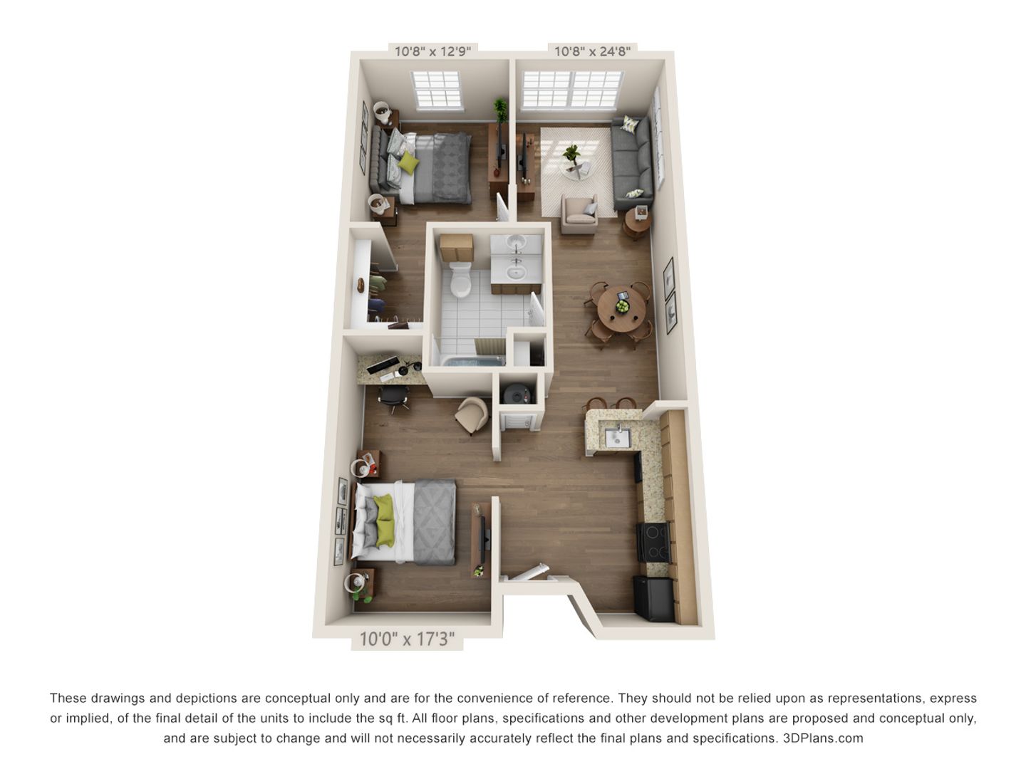 1 bed, 1 bath, 850 sqft, $2,340, Unit 108