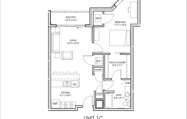 1 bed, 1 bath, 792 sqft, $1,475