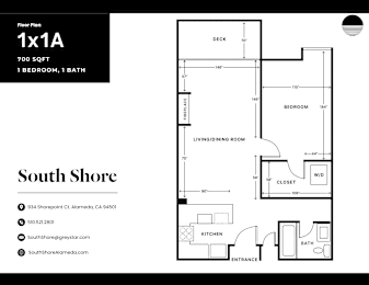 1 bed, 1 bath, 700 sqft, $2,599