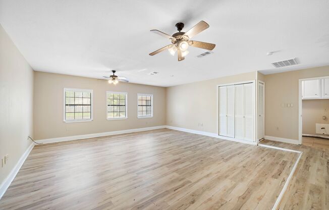 Lovely 3 bedroom 2 bath w/ potential 4 bedroom or game room. Full Privacy fence backyard with large patio!