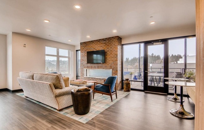 Living Room With Balcony at Holm at Sellwood, Portland, 97202