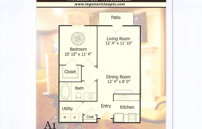 1 bed, 1 bath, 693 sqft, $1,365