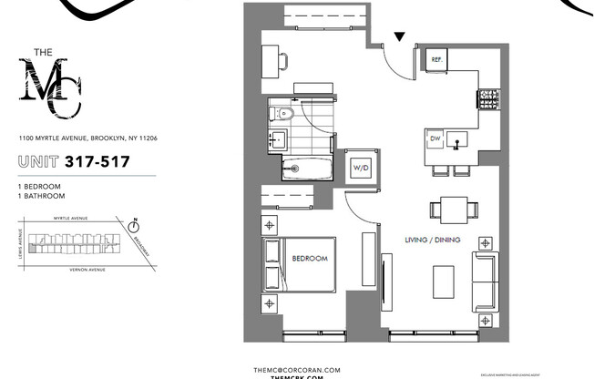 1 bed, 1 bath, $3,750, Unit 417
