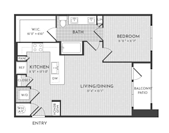 1 bed, 1 bath, 755 sqft, $1,183