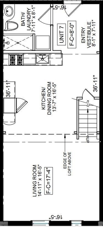 1 bed, 1 bath, 1,058 sqft, $3,100, Unit 7