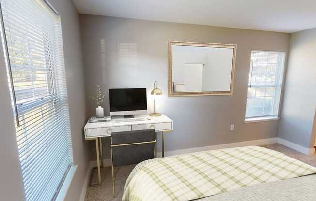 Brixin Franklin Apartments & Townhomes Renovated Bedroom
