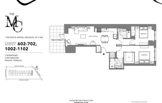 2 beds, 2 baths, $5,120, Unit 602