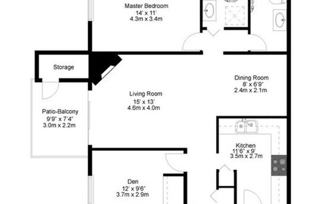 1 bed, 1 bath, $1,380, Unit 2154-2C