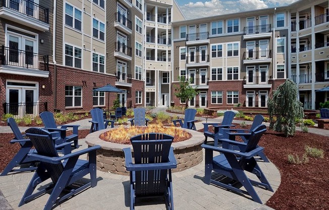 Downtown Raleigh Apartments for rent in North Hills - Marshall Park Outdoor fire pit