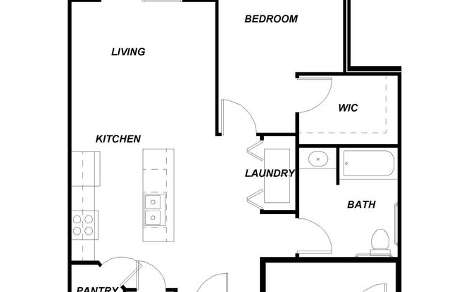 1 bed, 1 bath, 742 sqft, $1,550, Unit 5115-104