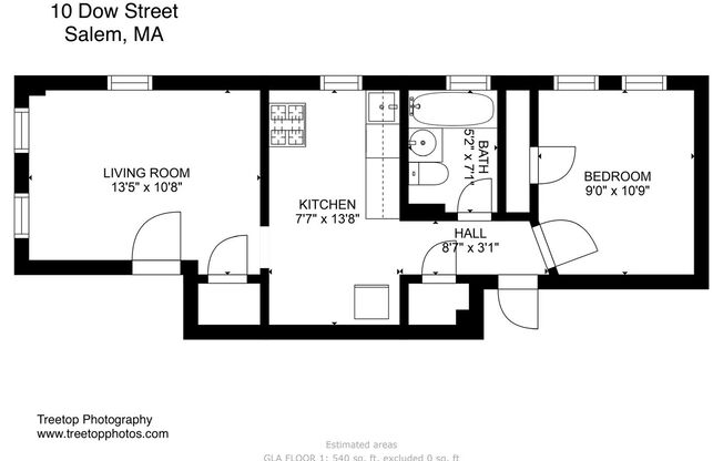 1 bed, 1 bath, 450 sqft, $1,800, Unit Apt. # 2