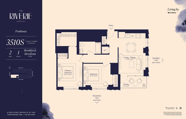 2 beds, 2 baths, $8,675, Unit 3510S