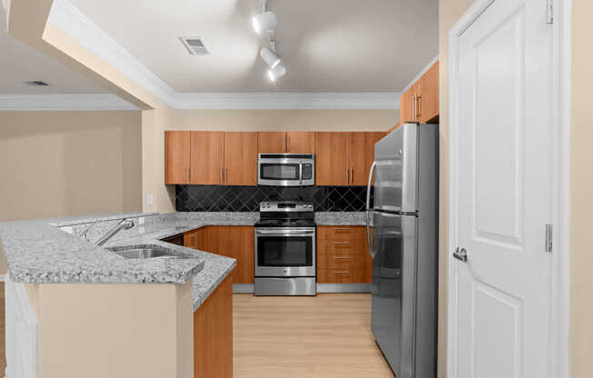 Kitchen with Stainless Steel Appliances
