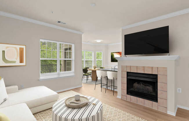 Living Room with Hard Surface Flooring