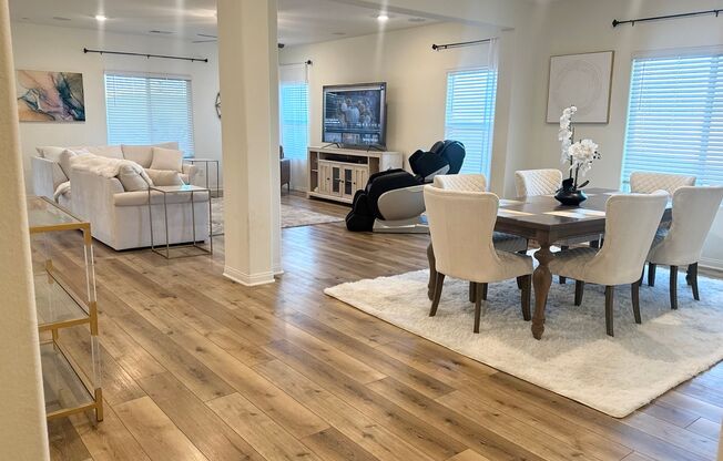 Beautiful single-story home built in 2023 featuring 4 bedrooms, 3 bathrooms, and approximately 2,800 square feet of living space
