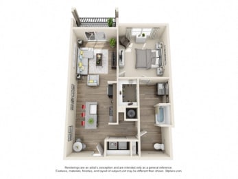 1 bed, 1 bath, 926 sqft, $1,535