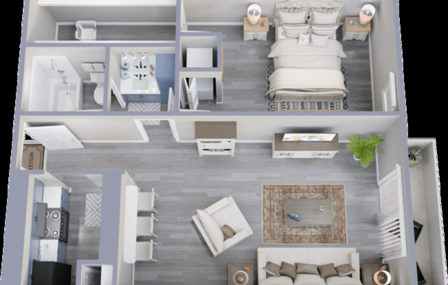1 bed, 1 bath, 699 sqft, $779