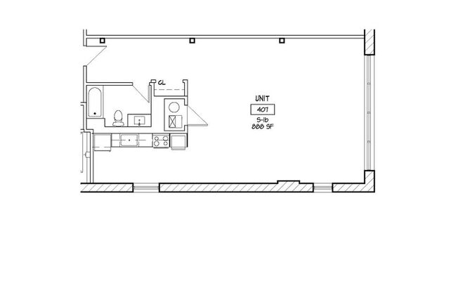 1 bed, 1 bath, 888 sqft, $1,395, Unit 407