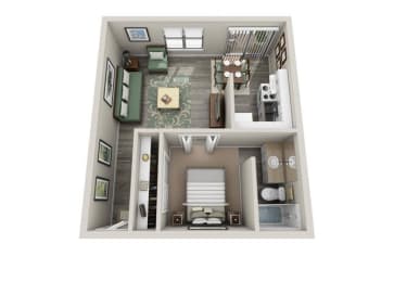 Studio, 1 bath, 550 sqft, $1,425