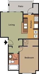 1 bed, 1 bath, 586 sqft, $1,430