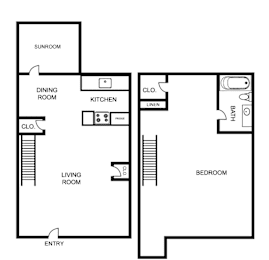 1 bed, 1 bath, 960 sqft, $1,220