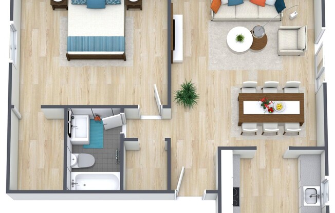 1 bed, 1 bath, 850 sqft, $1,150