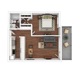 1 bed, 1 bath, 598 sqft, $1,093