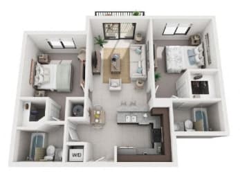2 beds, 2 baths, 980 sqft, $2,805