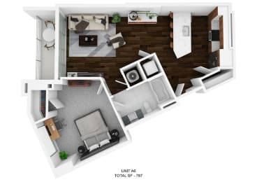 1 bed, 1 bath, 787 sqft, $2,501